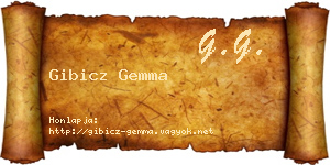 Gibicz Gemma névjegykártya